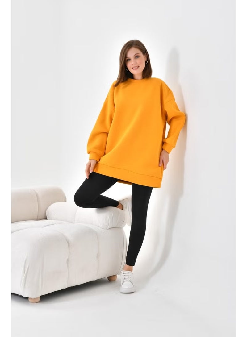 Garmi Ftz Women 3 Thread Raised Sweatshirt Mustard - Image 2